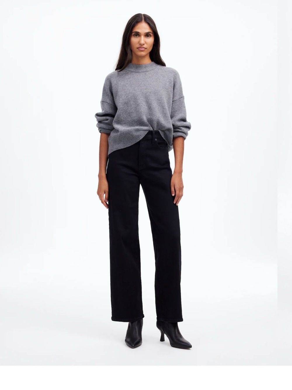 MADEWELL The Perfect Vintage Wide-Leg Jean Black! Size 31